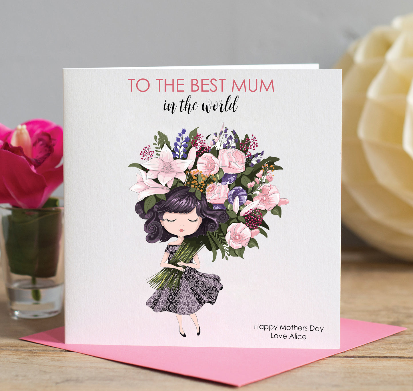 Flower Bouquet Mum Card