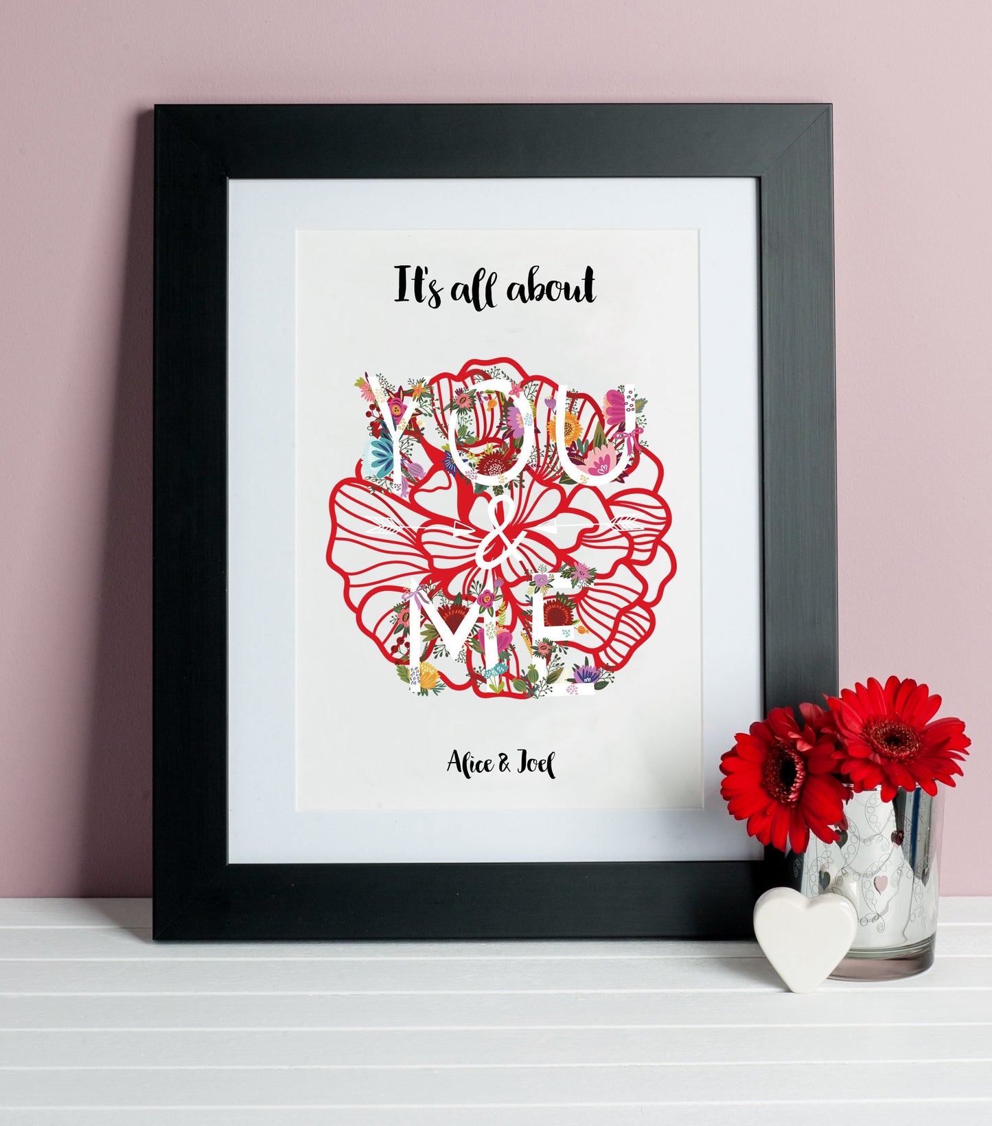 It's All About You And Me Personalised Print