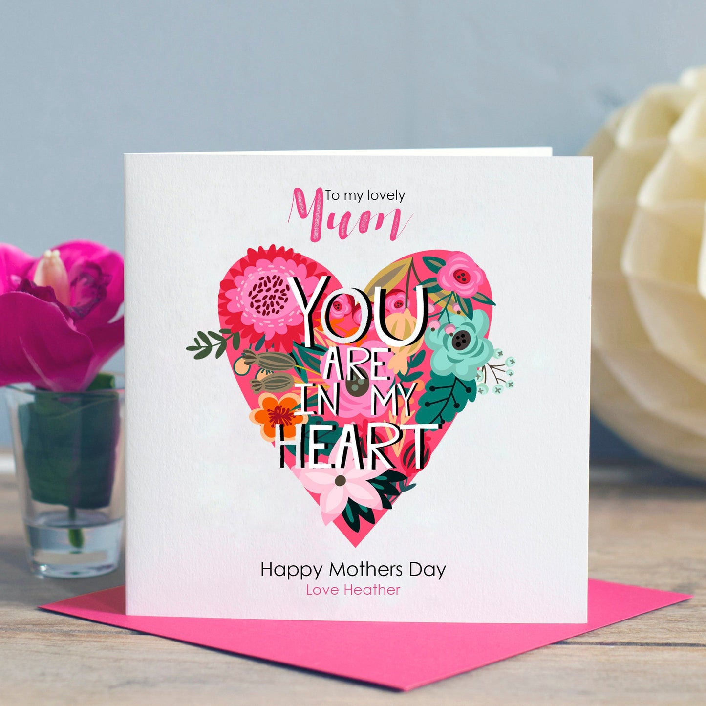 You are in my Heart Mum Card