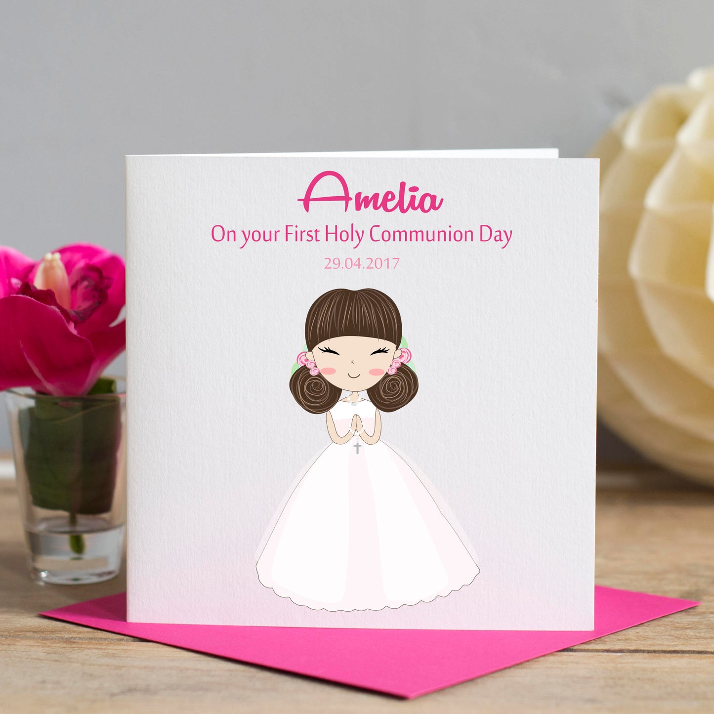 First Holy Communion Card - Girl
