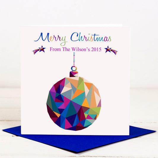 Geometric Bauble Christmas Card
