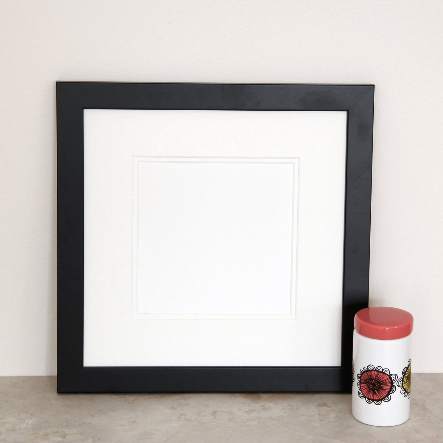 10x10 inch Black Frame with Mount/Matt included (to fit 6x6" Lisa Marie Designs Cards)
