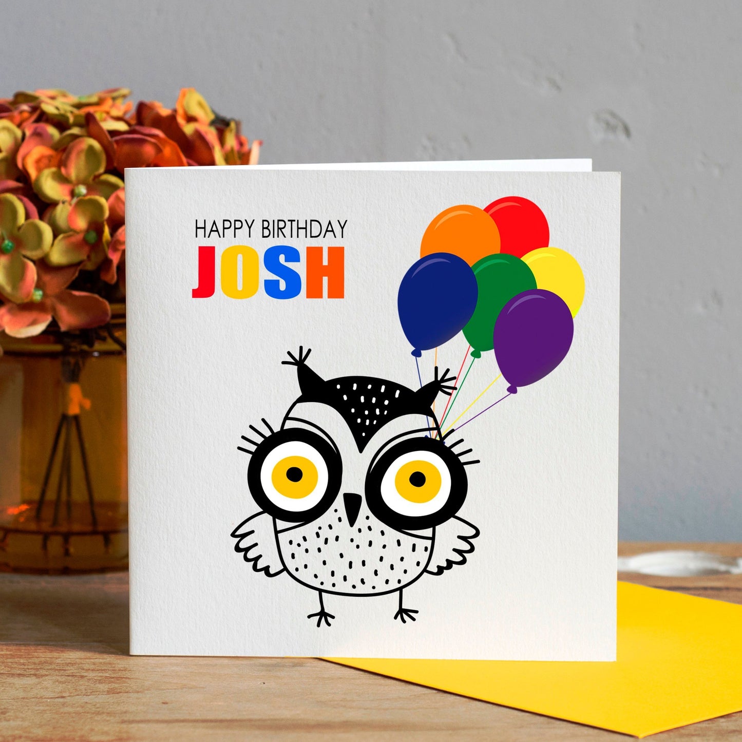 Child's Birthday Card - Owl