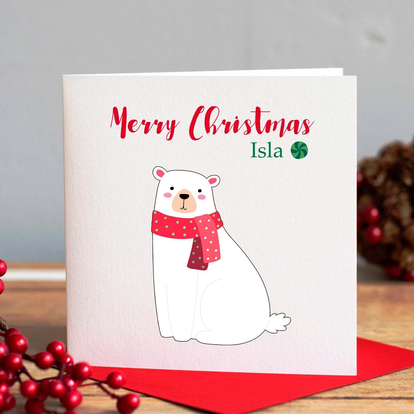 Child's Polar Bear Christmas Card