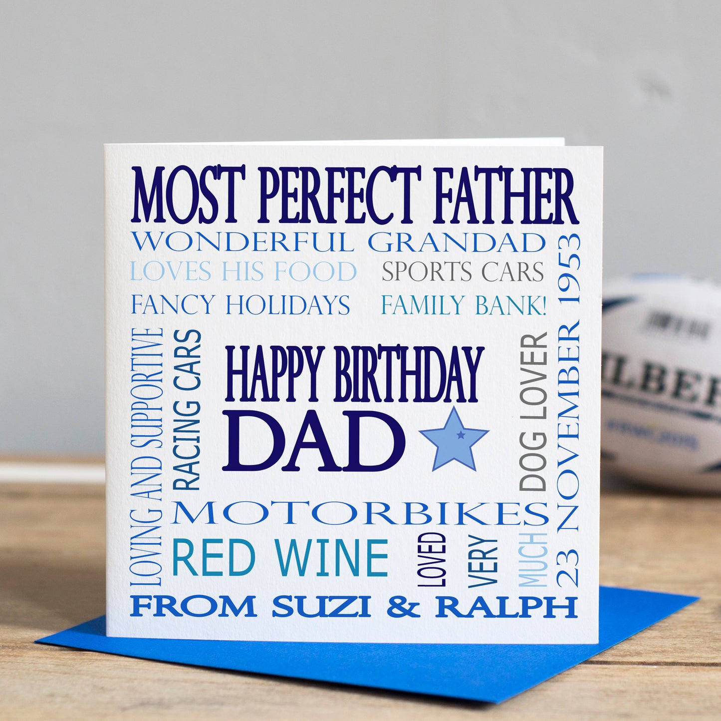 Dad Birthday Card - Word Art