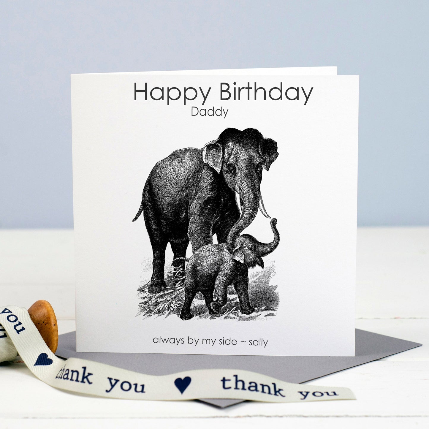 Dad Birthday Card - Elephants