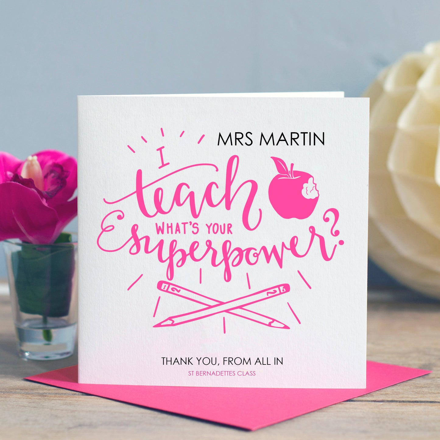 Personalised Teacher Card - Superpowers