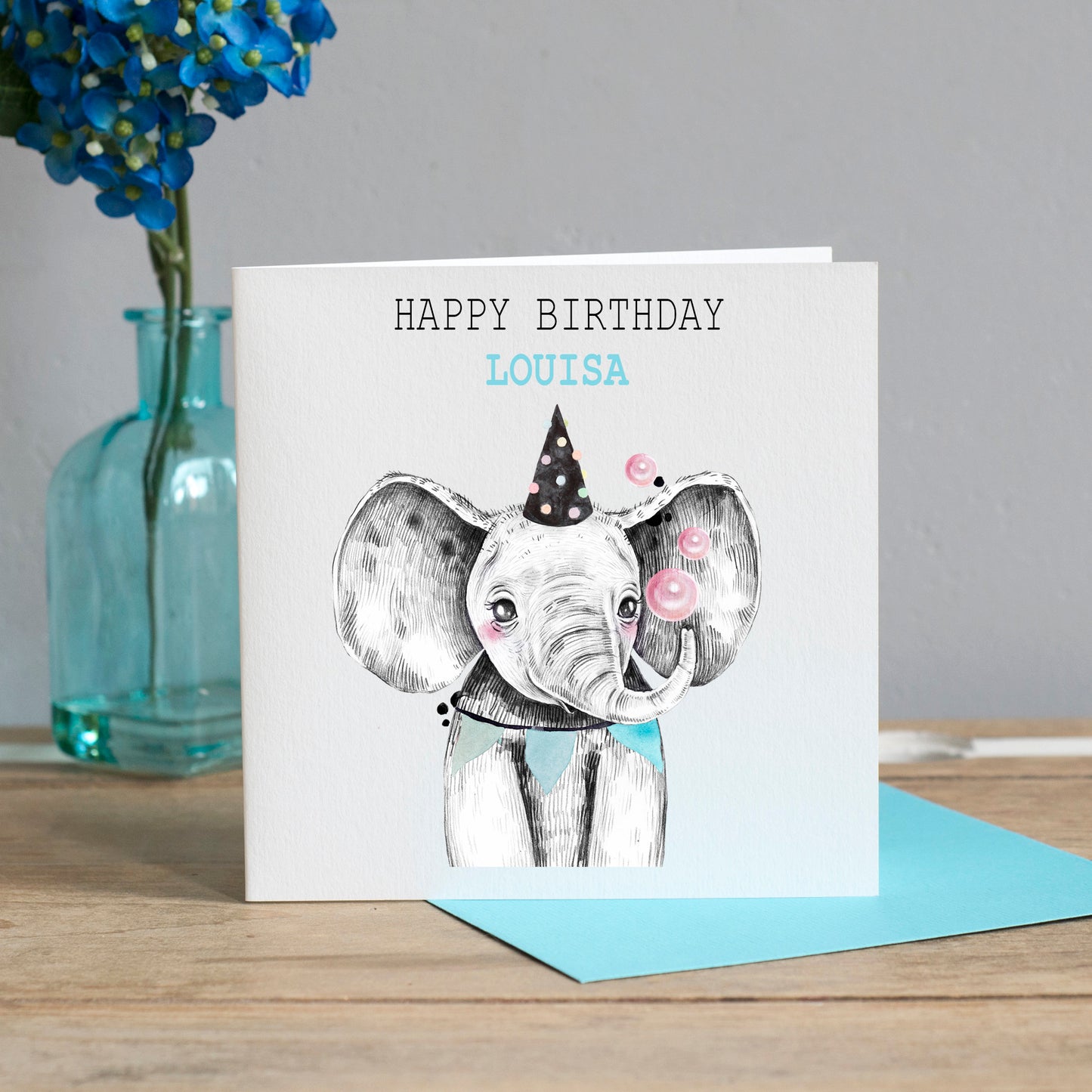 Child's Elephant Birthday Card