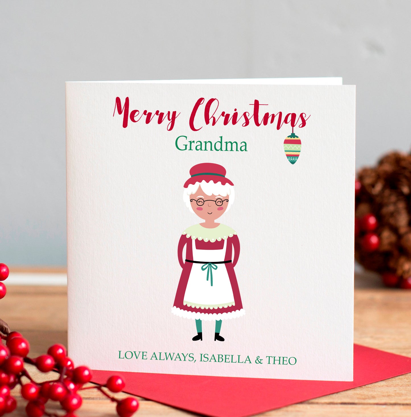 Personalised Grandma Christmas Card