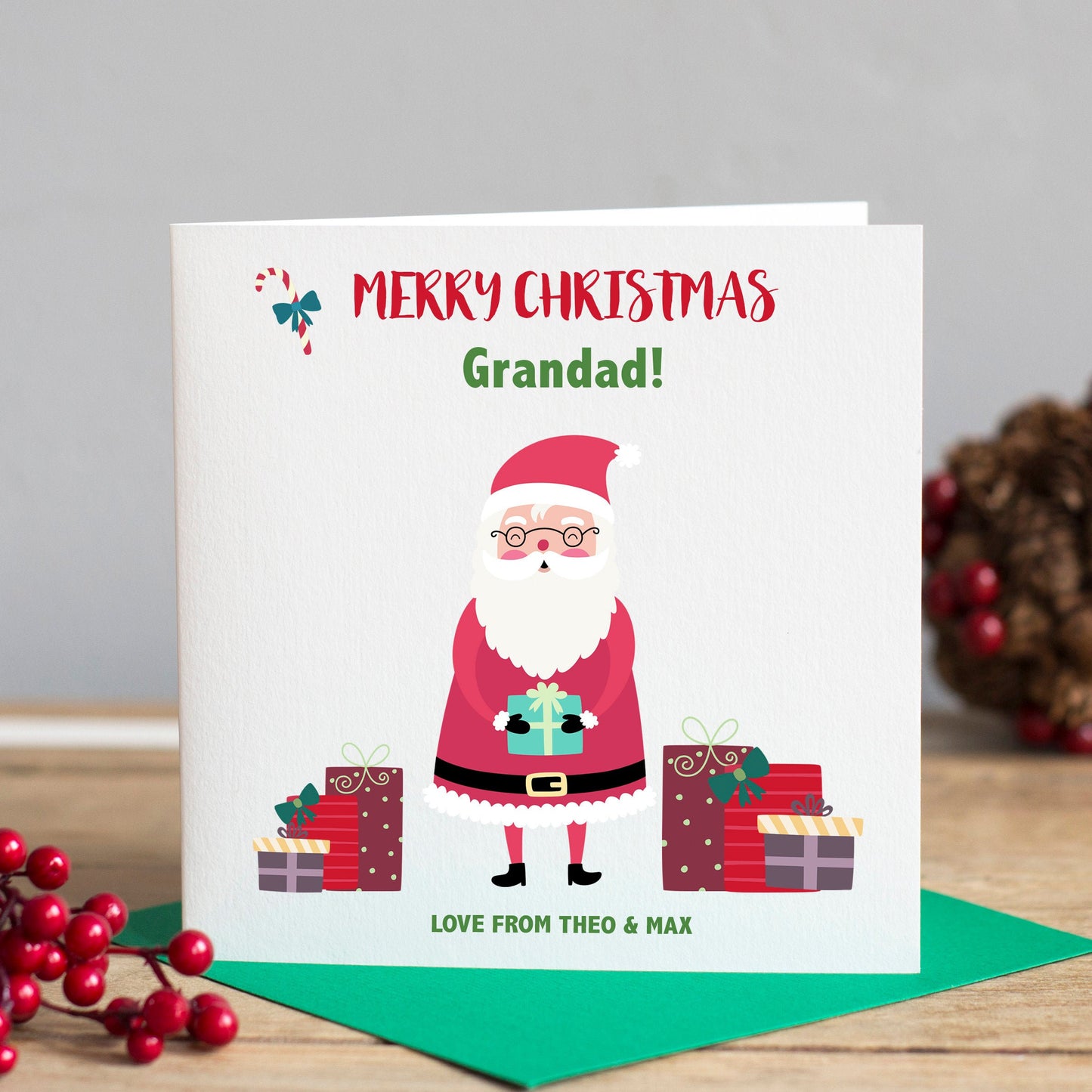 Personalised Grandad Christmas Card