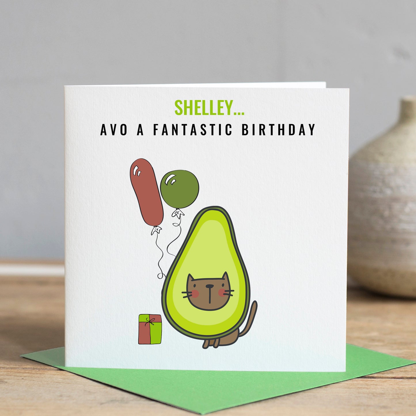 Cute Avocado Birthday Card