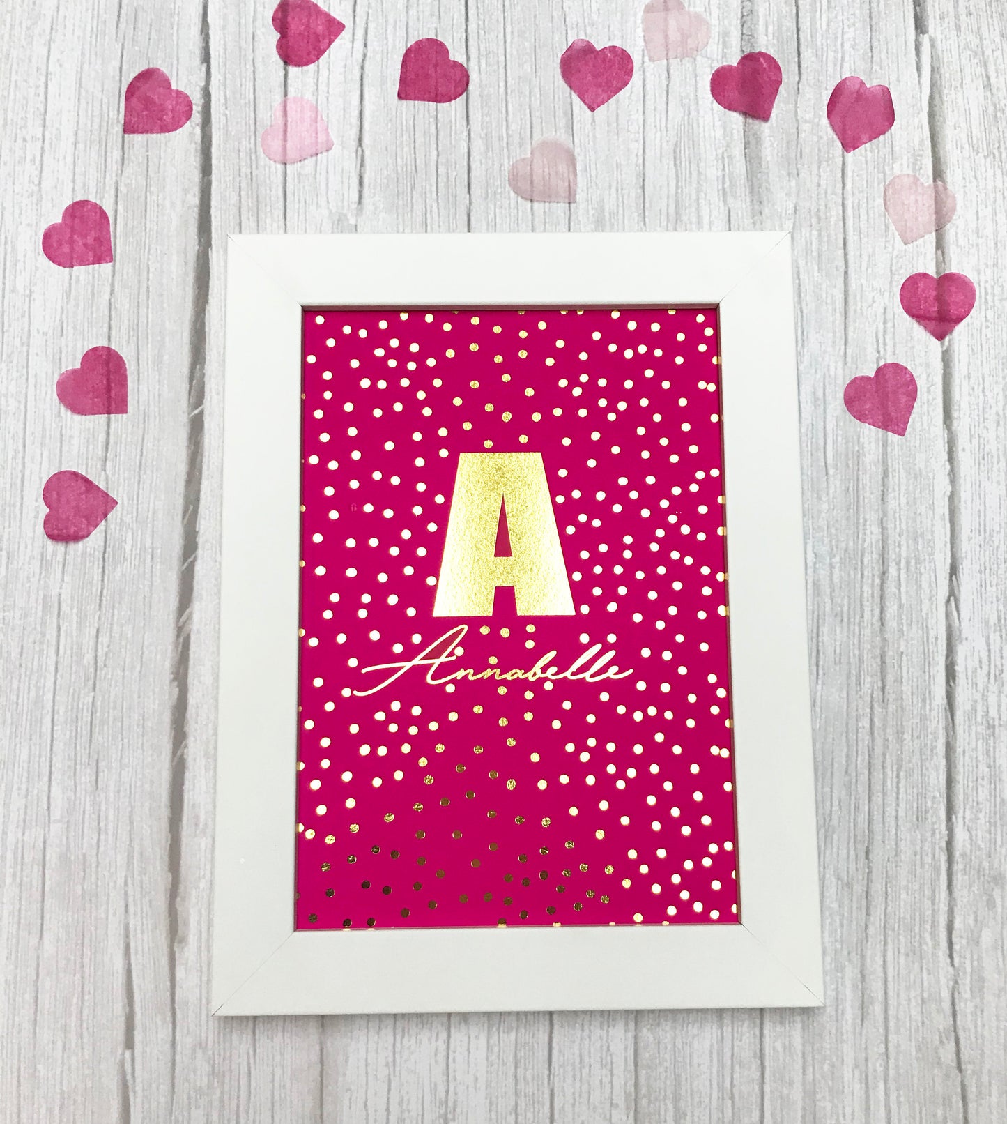 Gold Spotted Initial Print
