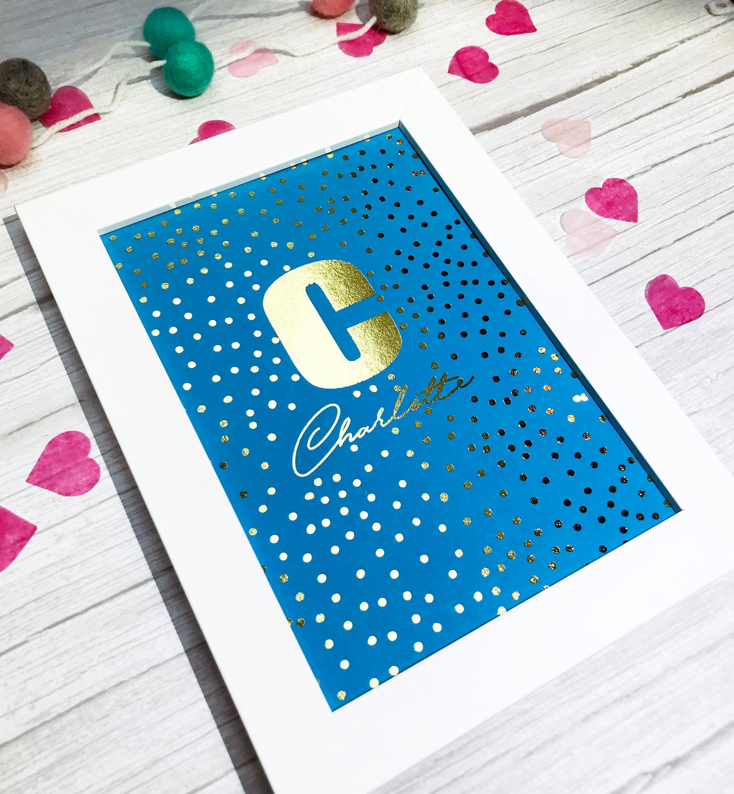 Gold Spotted Initial Print