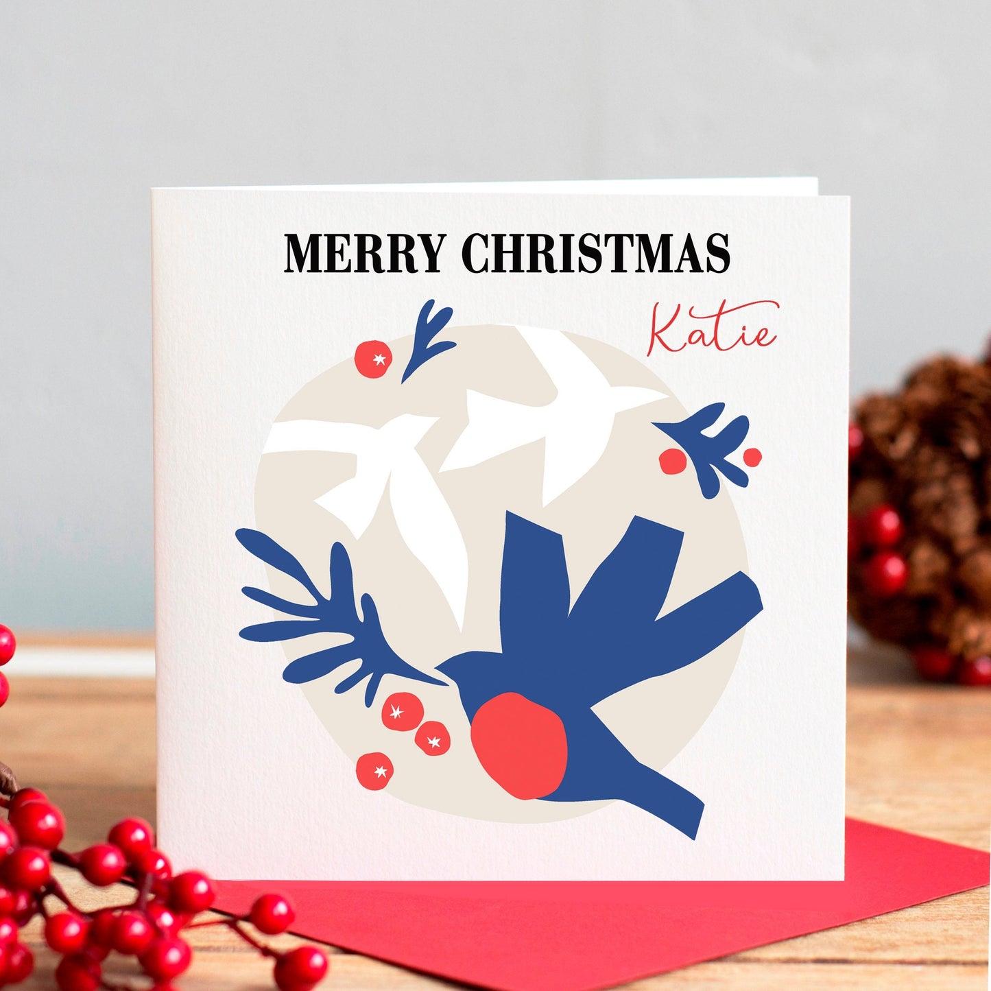 Matisse Inspired Christmas Card, Birds
