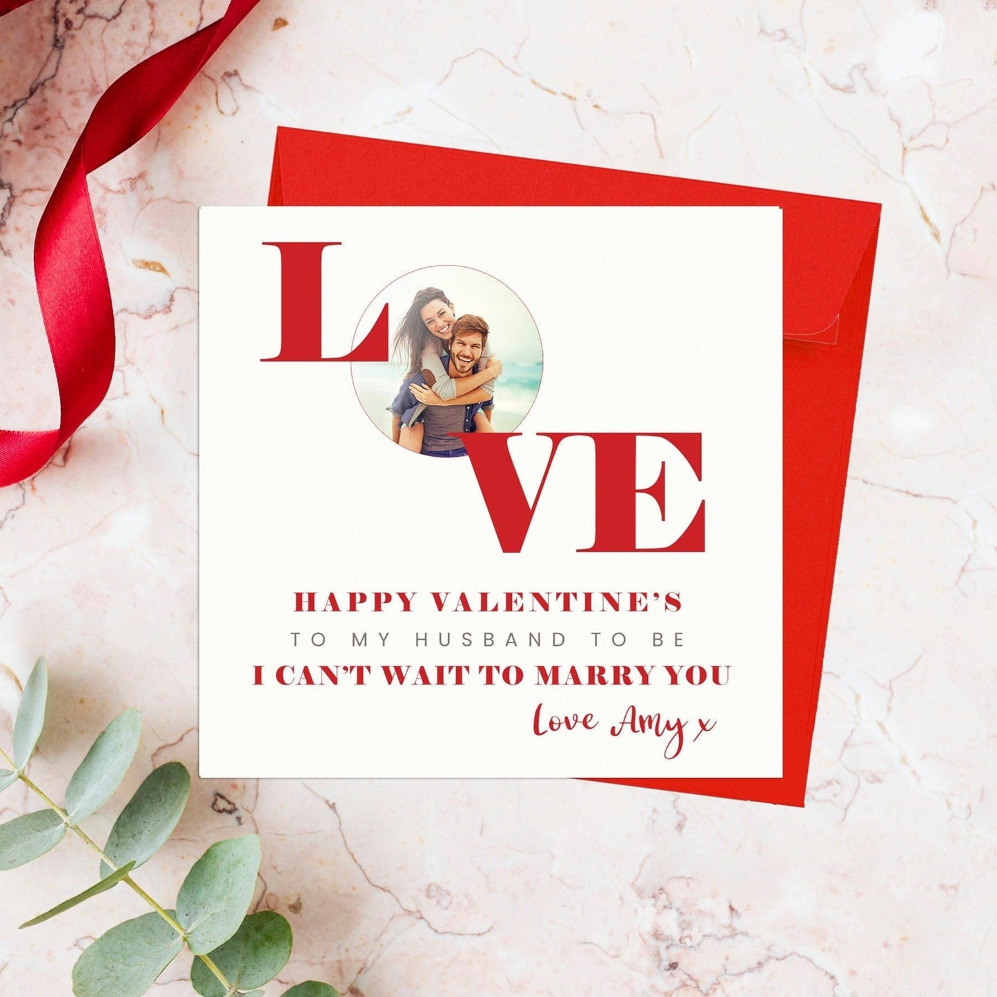 Fiancé Valentines Day Photo Card
