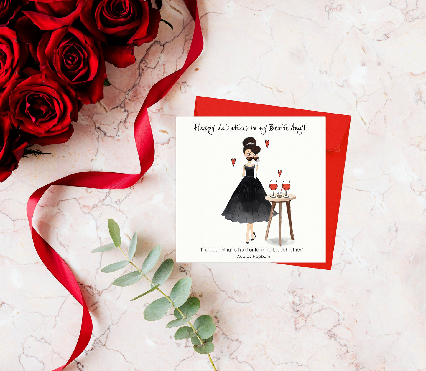 Audrey Hepburn Best Friend Valentines Card