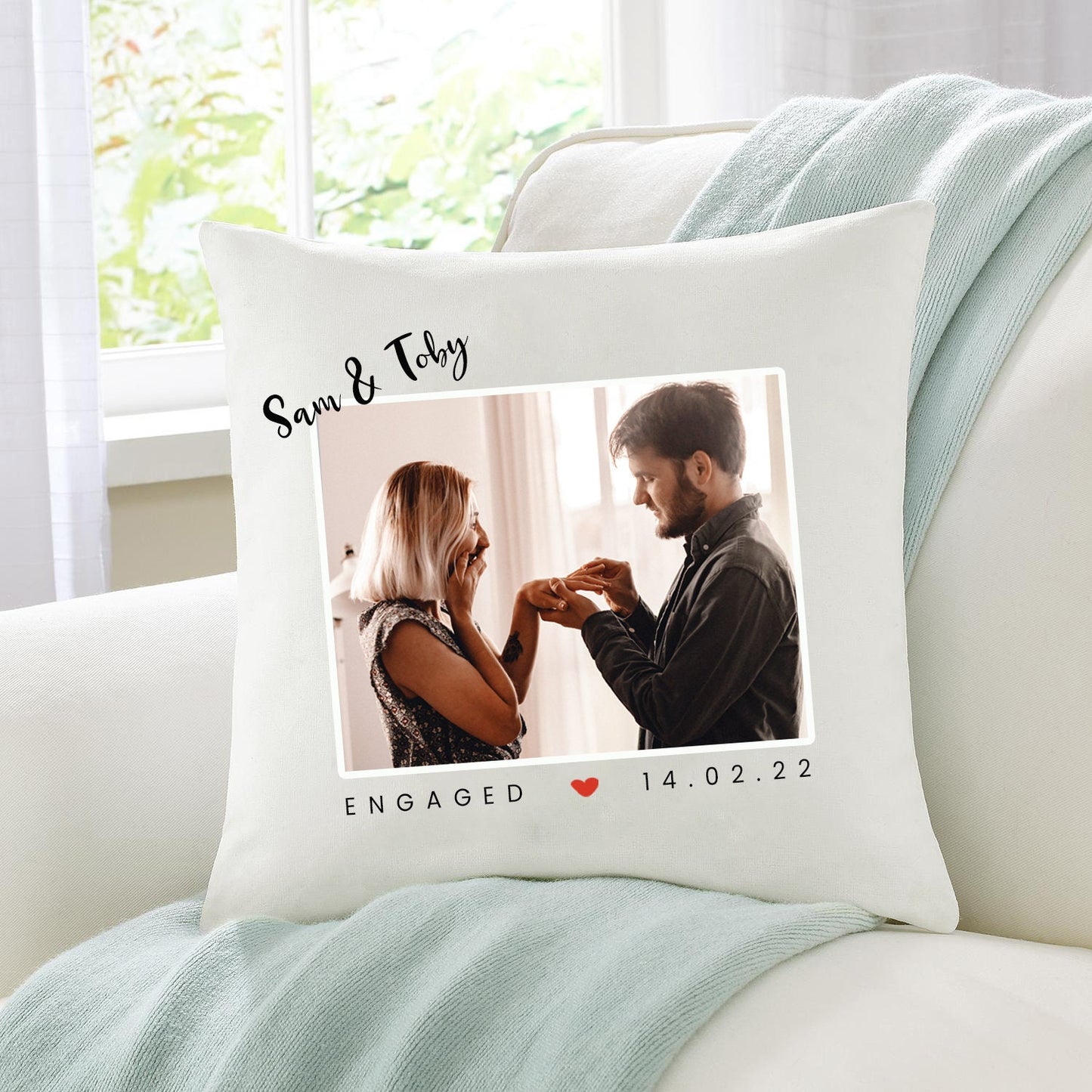 Personalised Photo Engagement Cushion