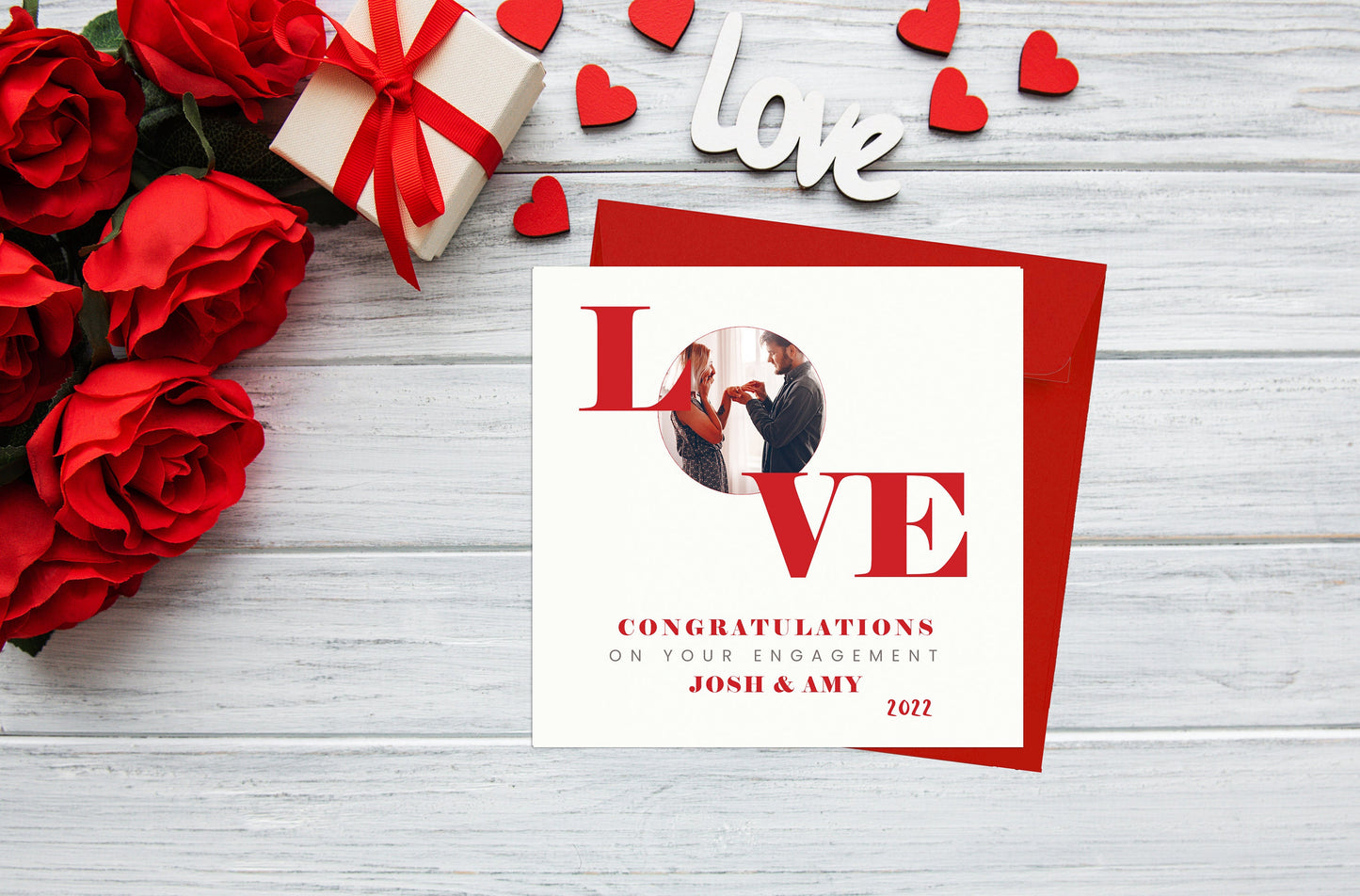 Personalised Engagement Card, LOVE