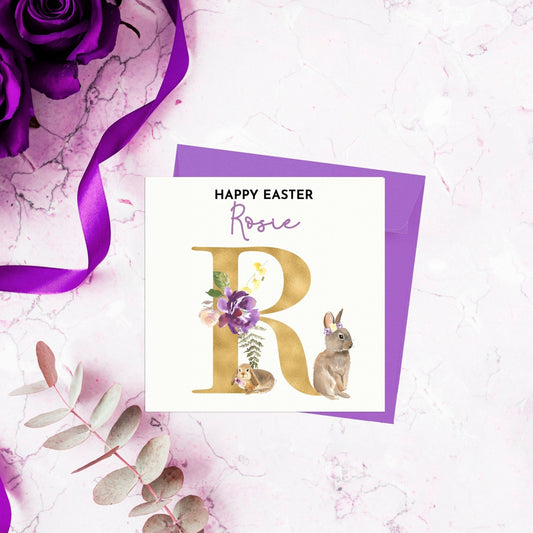 Initial Personalised Easter Card