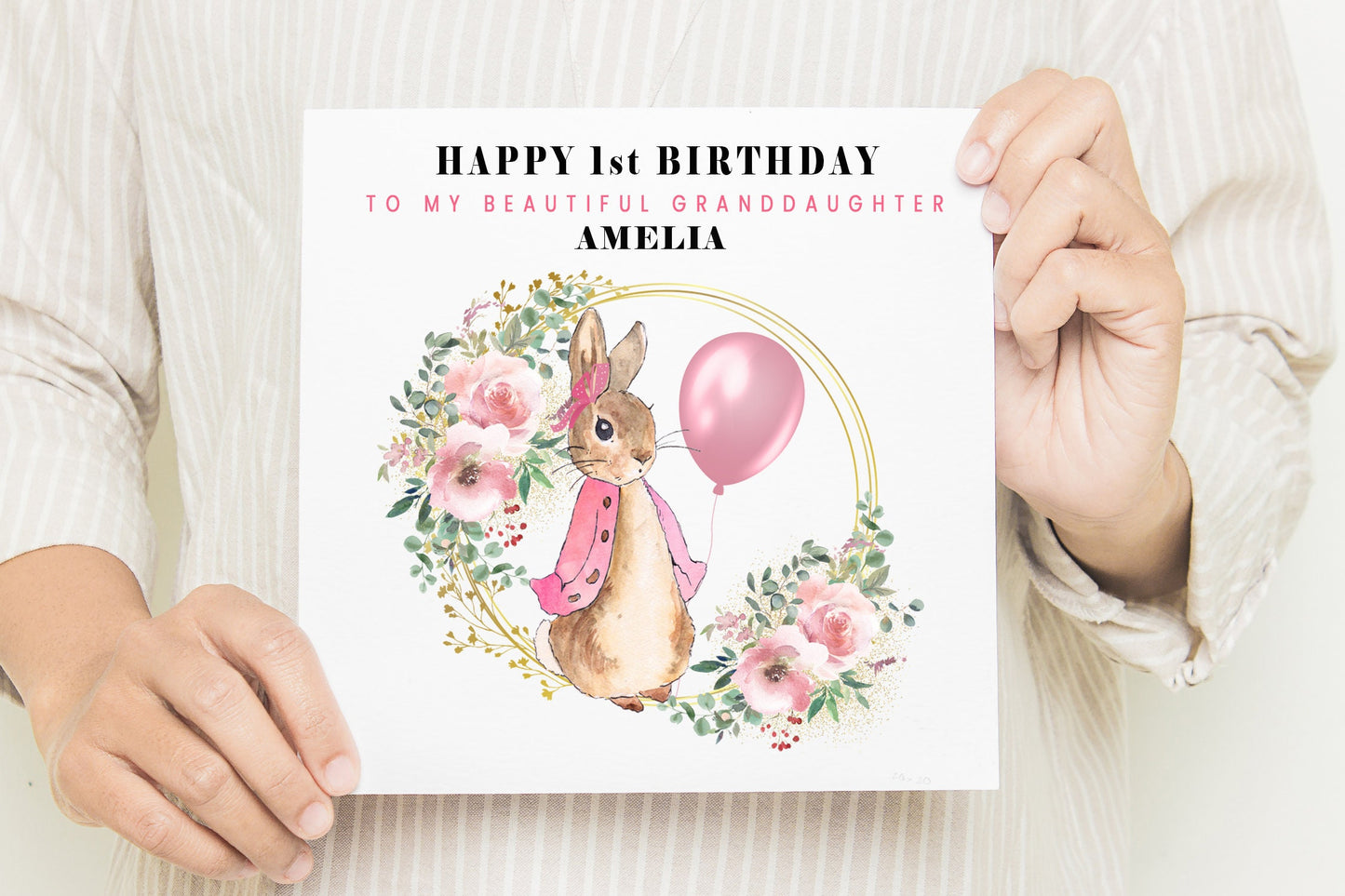 Granddaughter Peter Rabbit 1st Birthday Card