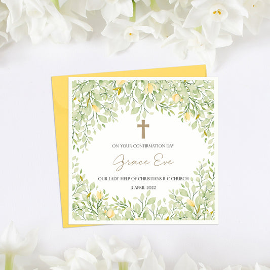 Confirmation card for Niece/Granddaughter, Confirmation Card for Girl, Baptism Card, Goddaughter Card, Goddaughter gift, Christian greetings