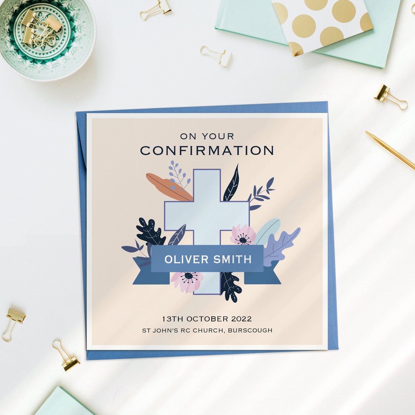 Personalised Confirmation Card for Girls, Confirmation Card for Boys, Confirmation Card Granddaughter, Confirmation Card Grandson, Niece