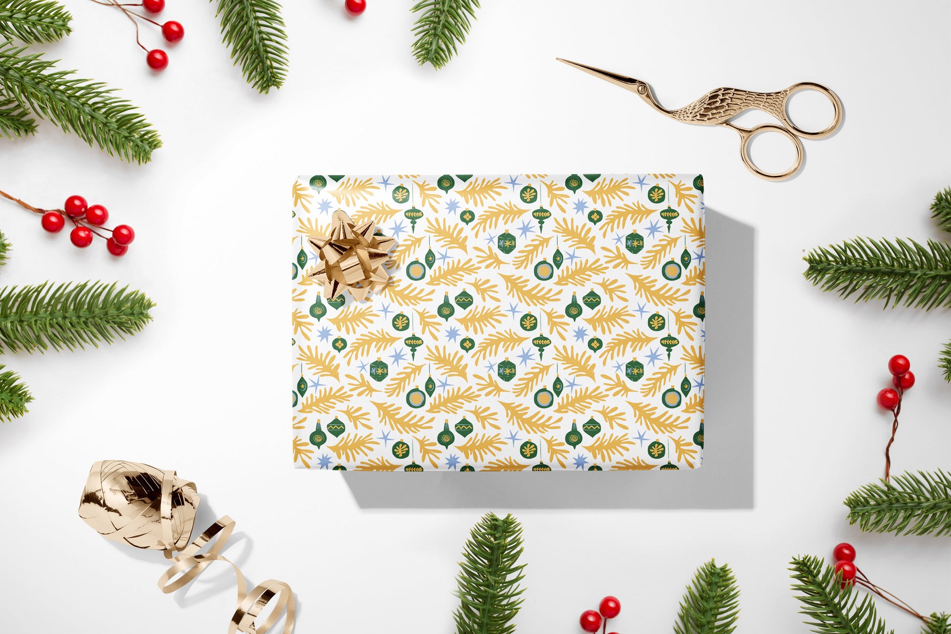 Luxury Henri Matisse Inspired Gift Wrap, Christmas Wrapping Paper, Festive Wrapping Paper, Yellow Green Gift Wrapping Paper, Xmas gift paper