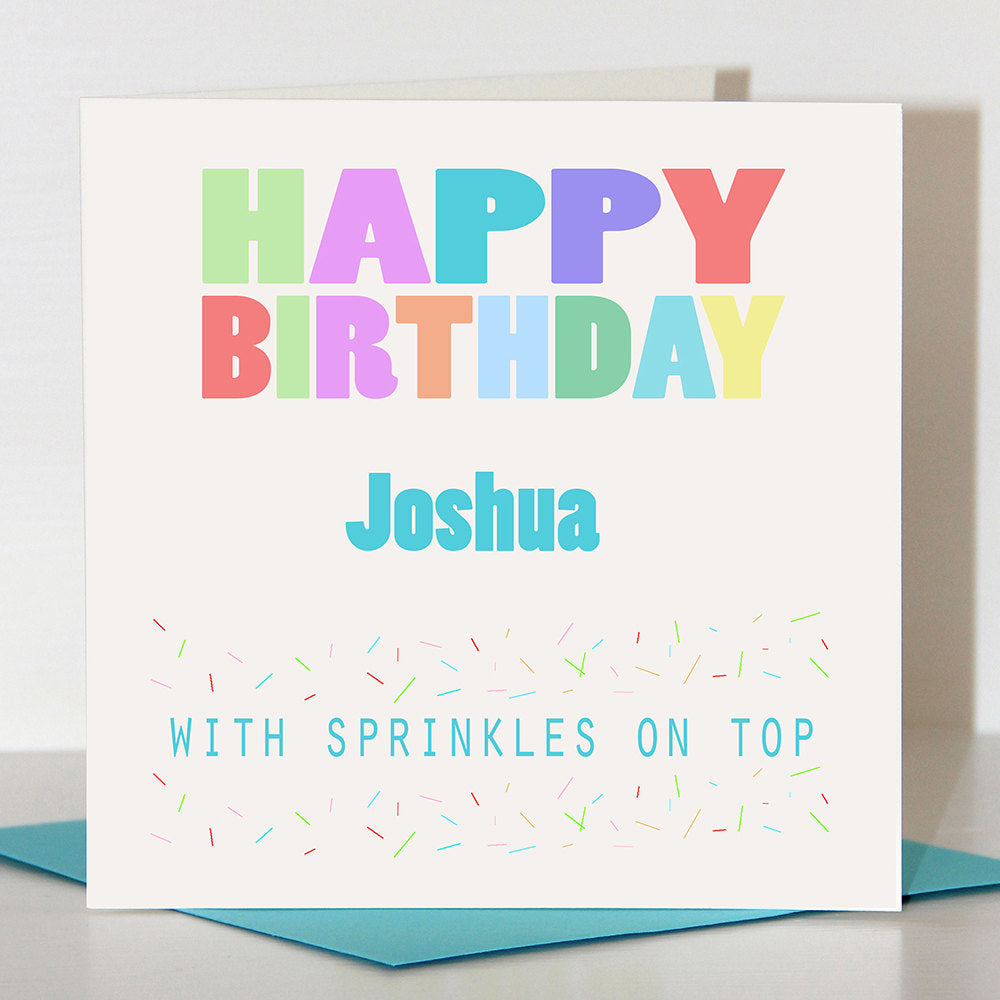 Boy's Birthday Card Sprinkles On Top
