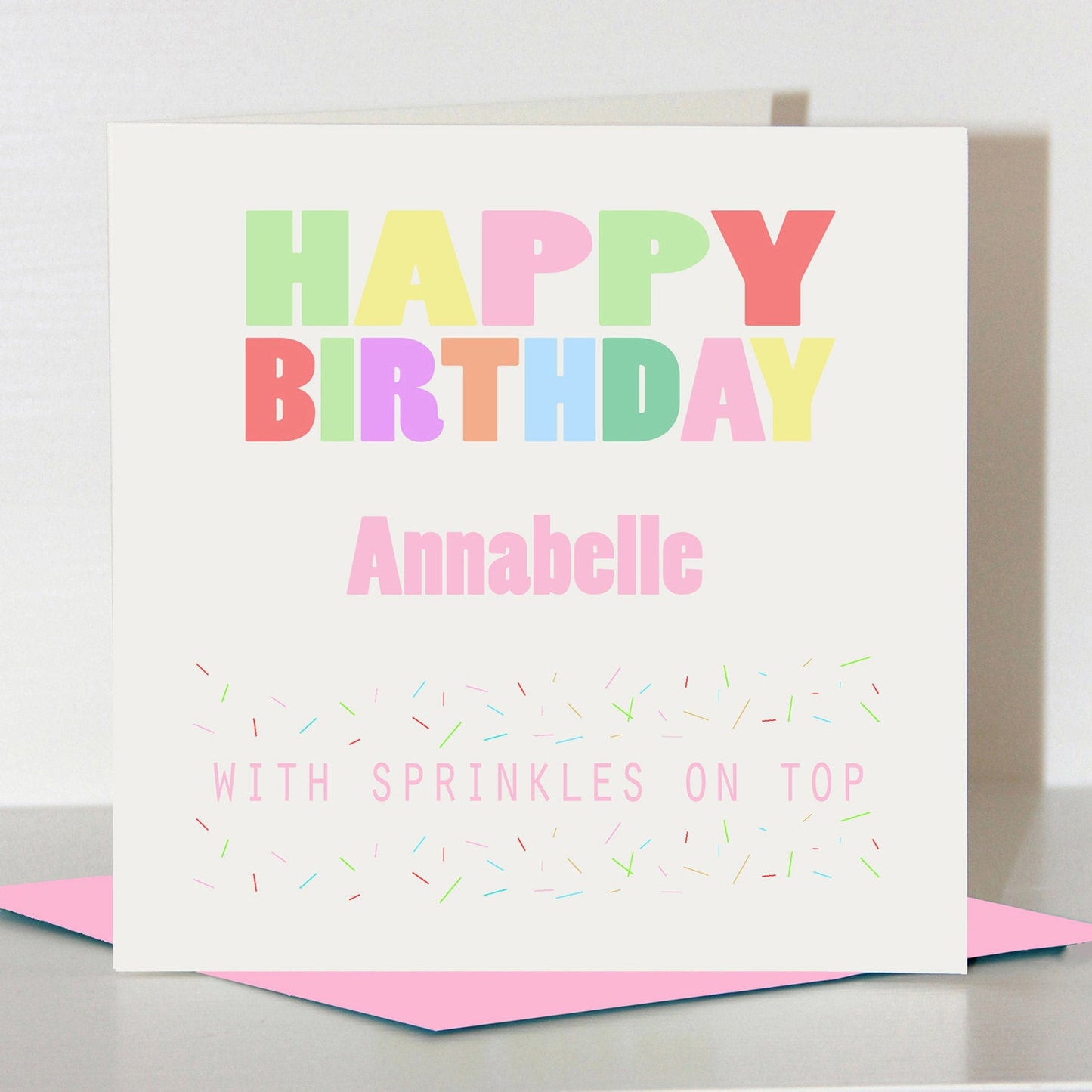 Girls Birthday Card - Sprinkles on Top