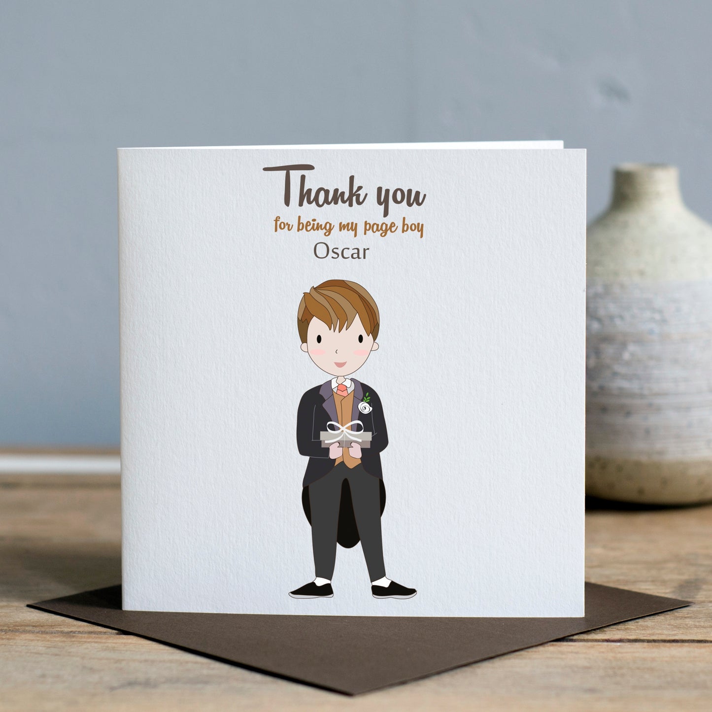Thank You Page Boy Card