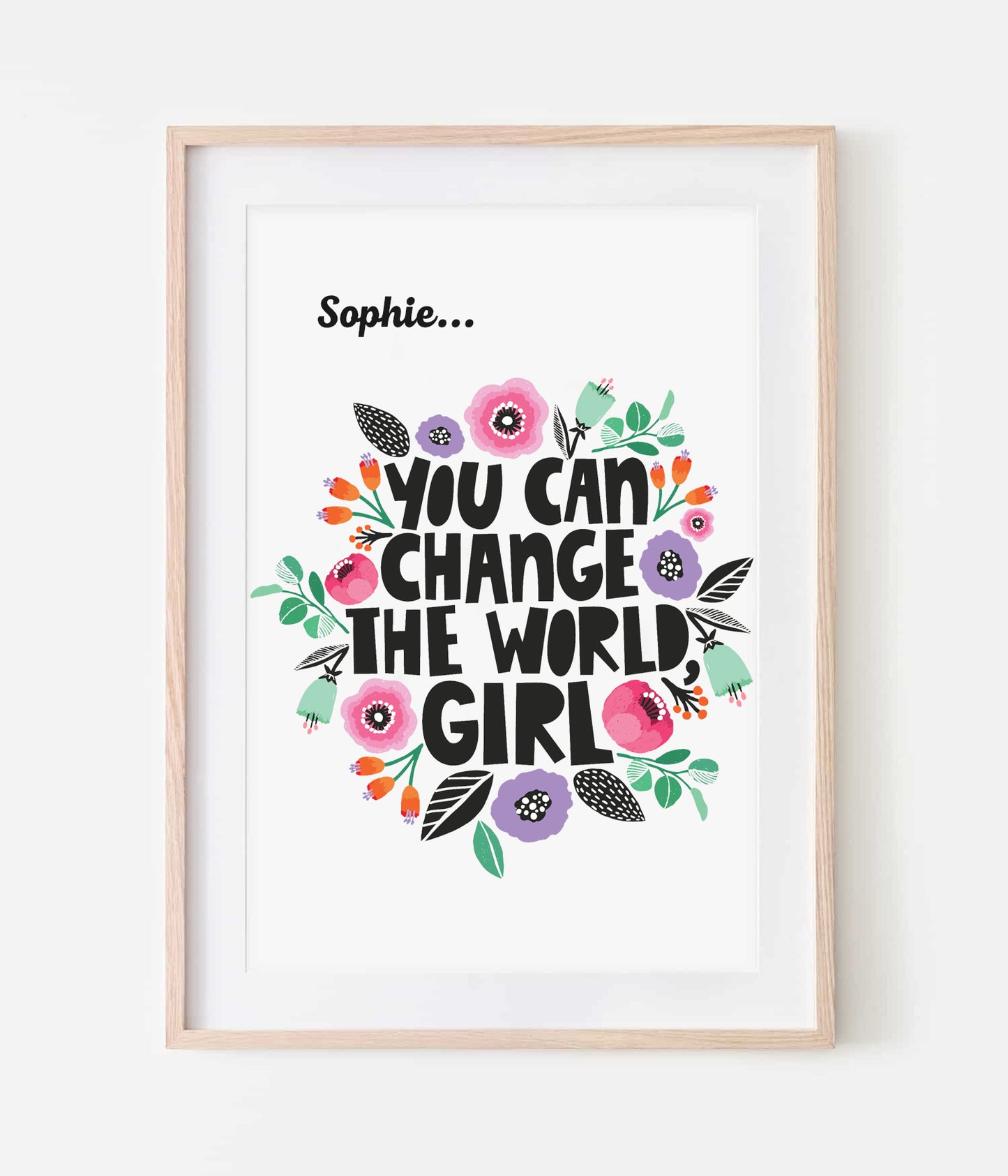 You can change the World Girl Motivational Print